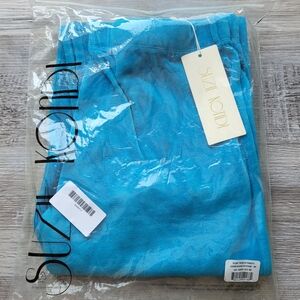NWT Suzie Kondi Slim Track Pants Hawaiian Ocean Velour Size Medium